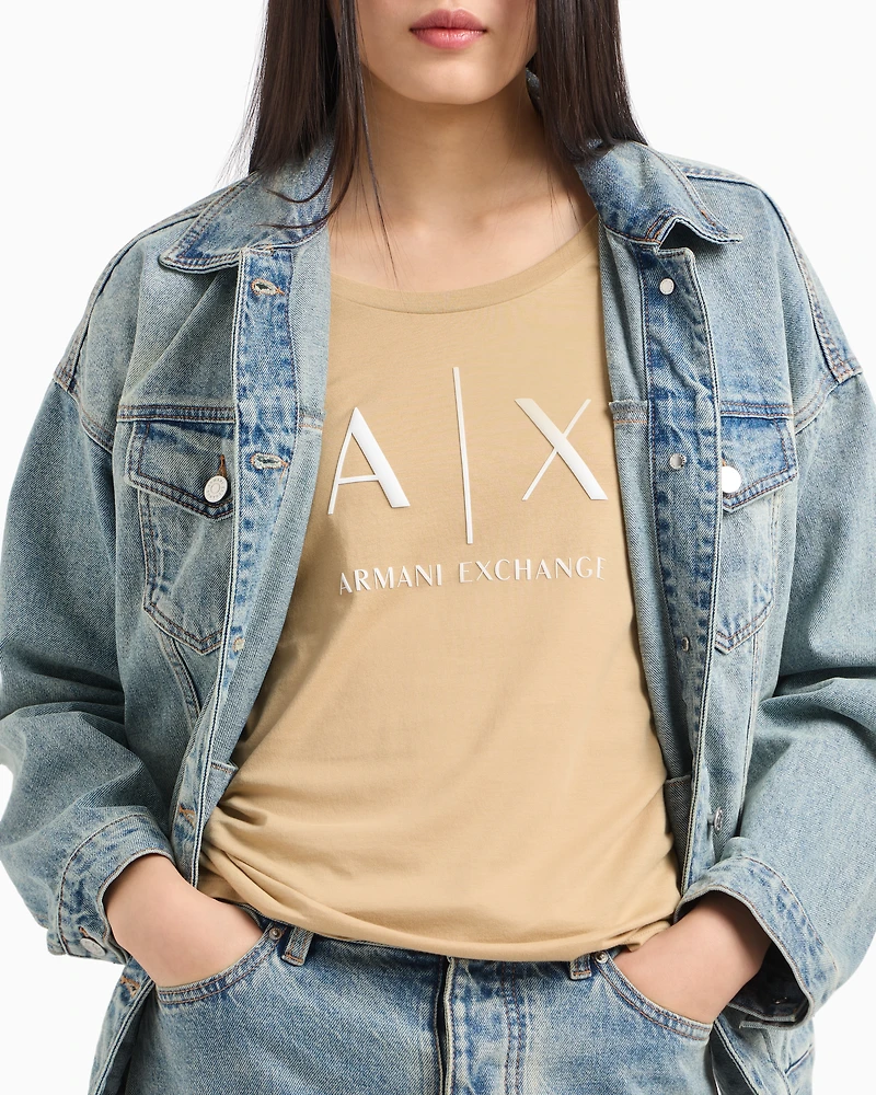 Pima Cotton Print Short T-Shirt