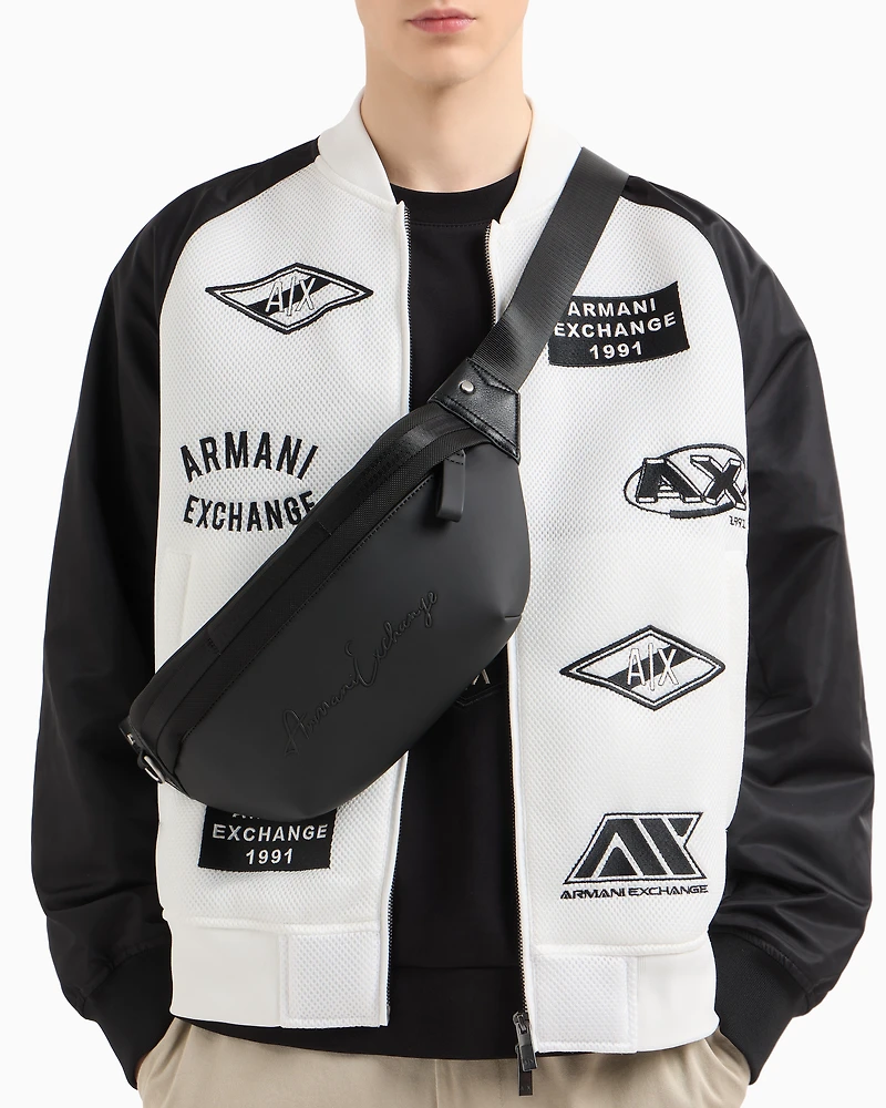 Bum bag with embossed logo