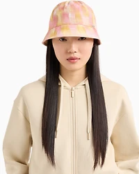 Abstract patterned cotton bucket hat