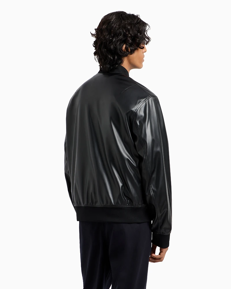 Shiny faux leather jacket