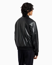 Shiny faux leather jacket