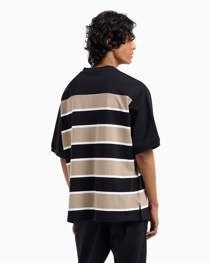 Loose fit sweatshirt with maxi stripes 91