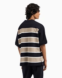 Loose fit sweatshirt with maxi stripes 91