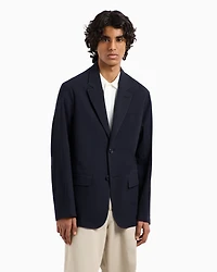 Single-breasted stretch cotton jacket