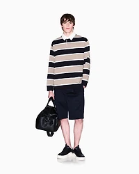 Bermuda shorts with pleats cotton twill