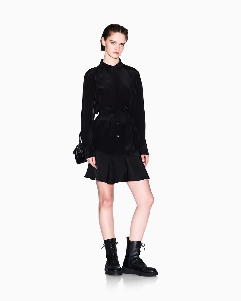 Viscose shirt with bow