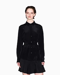 Viscose shirt with bow