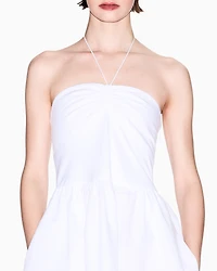 Linen and cotton longuette dress