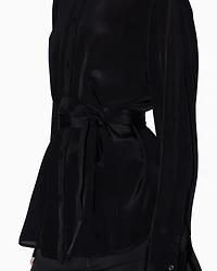 Viscose shirt with bow