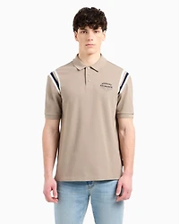 Regular fit polo with contrasting stripes