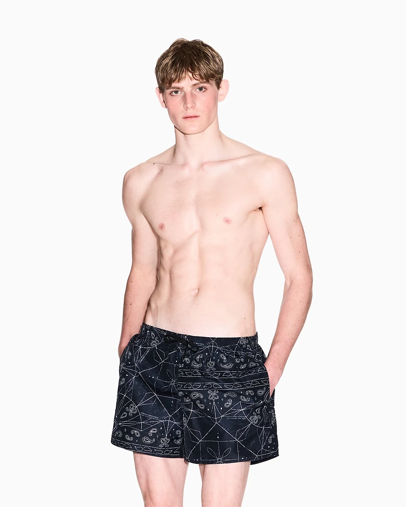 Allover patterned boxer costume