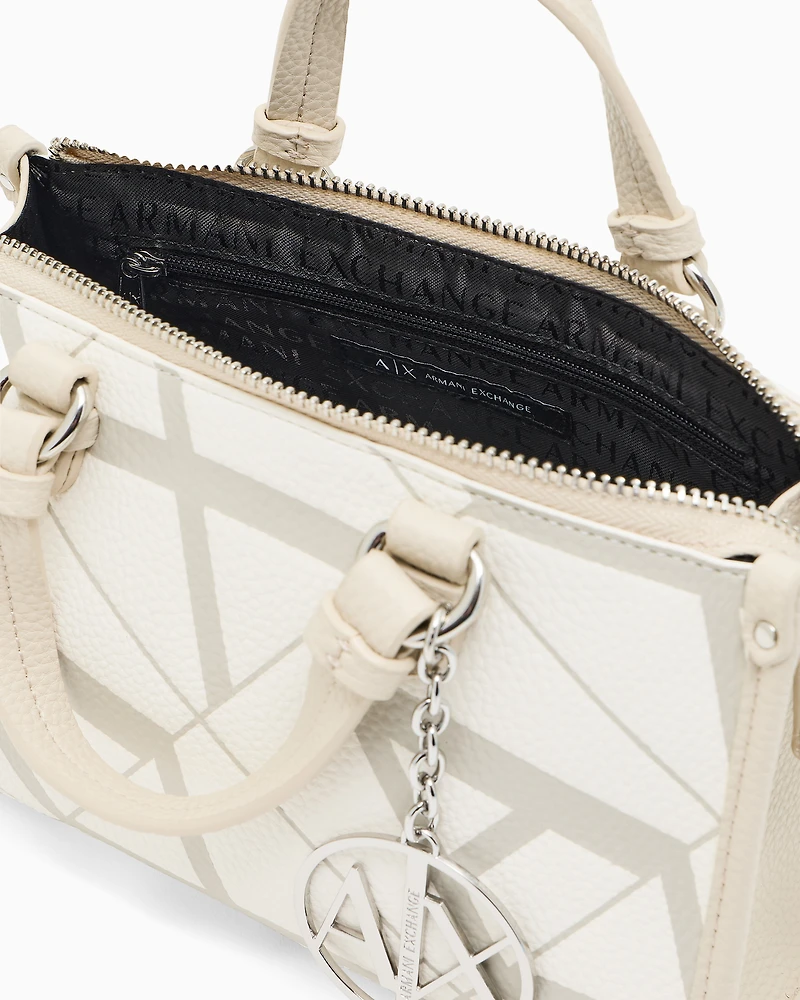Handbag with maxi allover logo