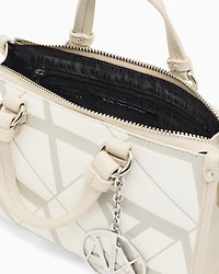Handbag with maxi allover logo