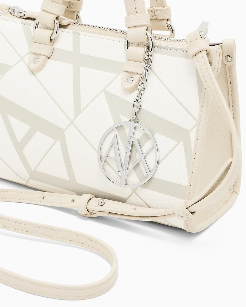 Handbag with maxi allover logo