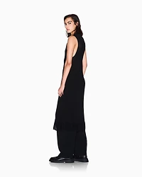 Long vest lurex knit