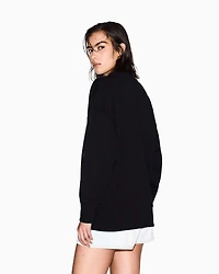 Oversized sweater with optical effect logo