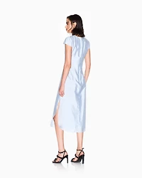 Longuette dress with slit