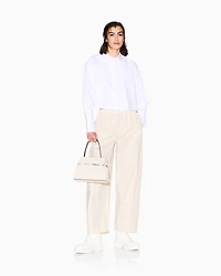 Oval leg cotton trousers