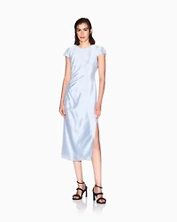 Longuette dress with slit