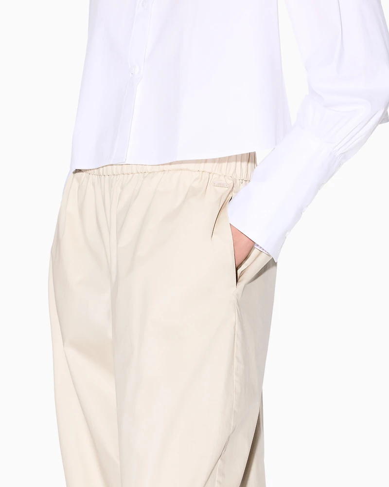 Oval leg cotton trousers