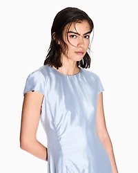 Longuette dress with slit