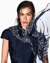  Allover logo patterned scarf