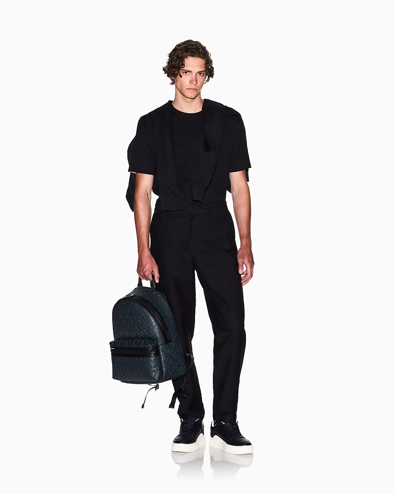 Double effect short-sleeved sweatshirt