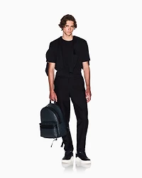 Double effect short-sleeved sweatshirt