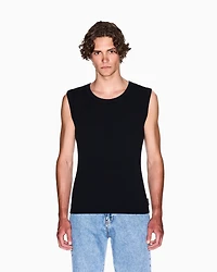 Ribbed cotton tank top