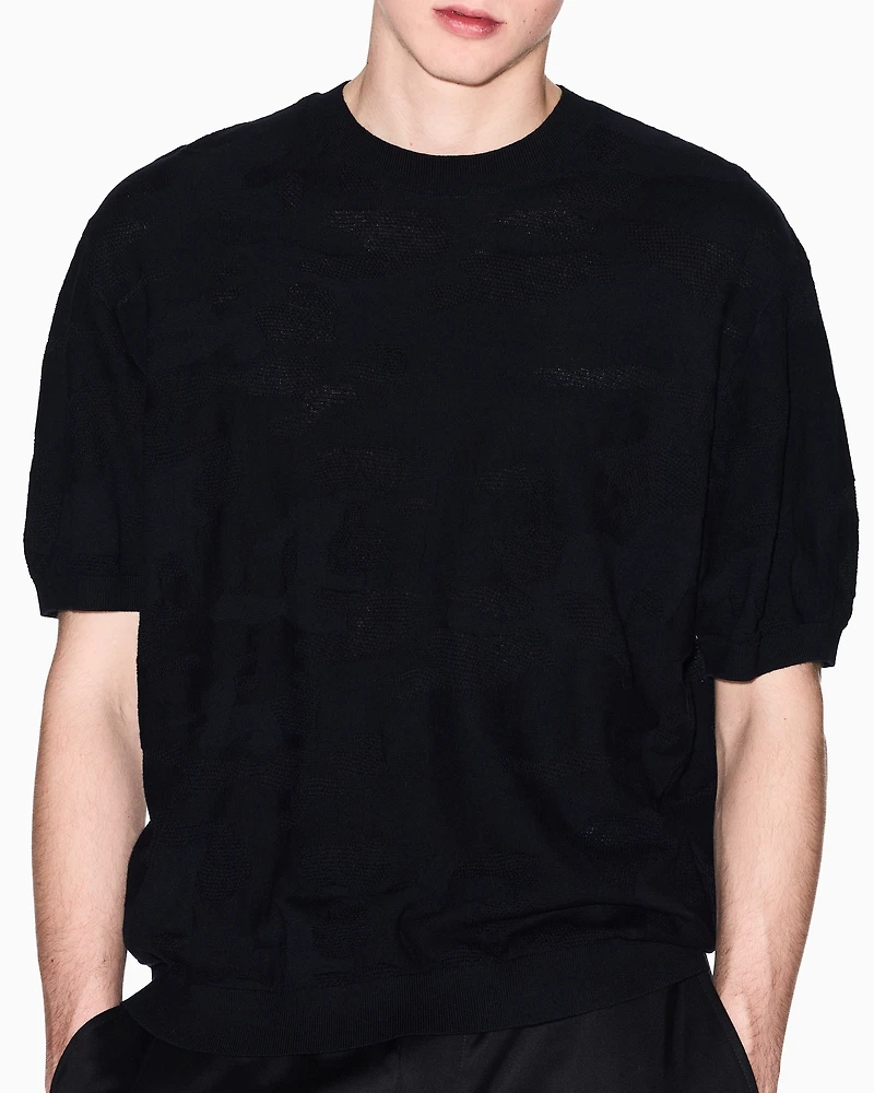 Camouflage cotton sweater