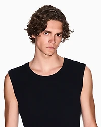 Ribbed cotton tank top