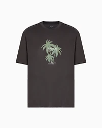 Regular fit palm tree print t-shirt