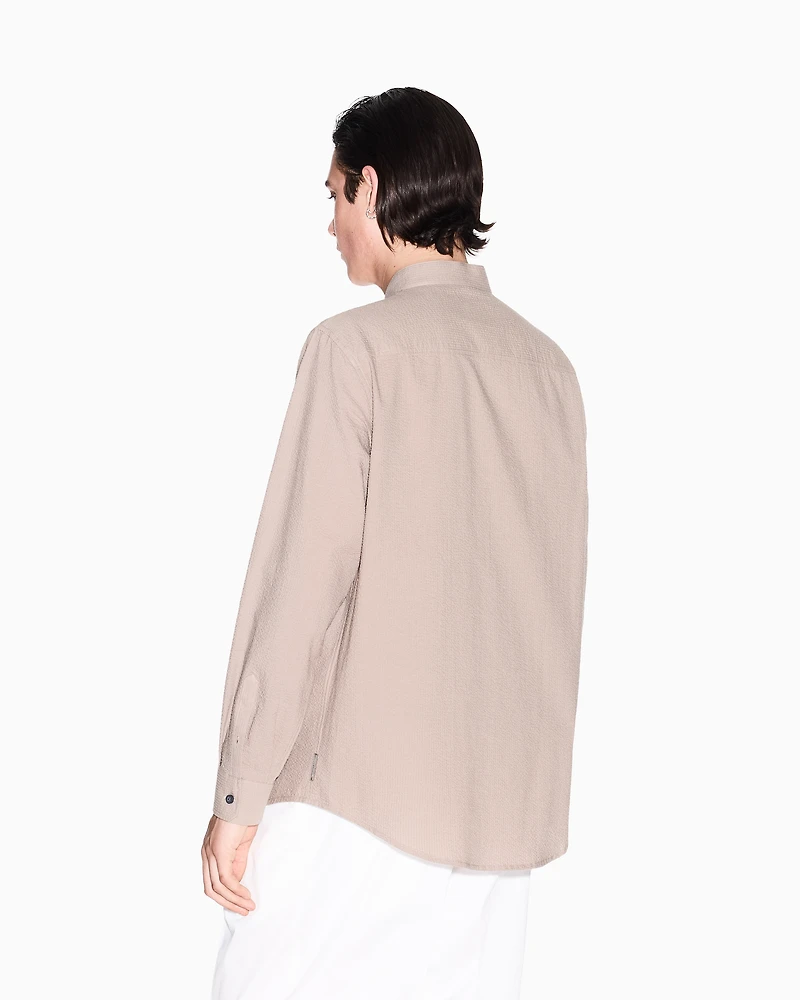Regular fit shirt yarn dyed cotton