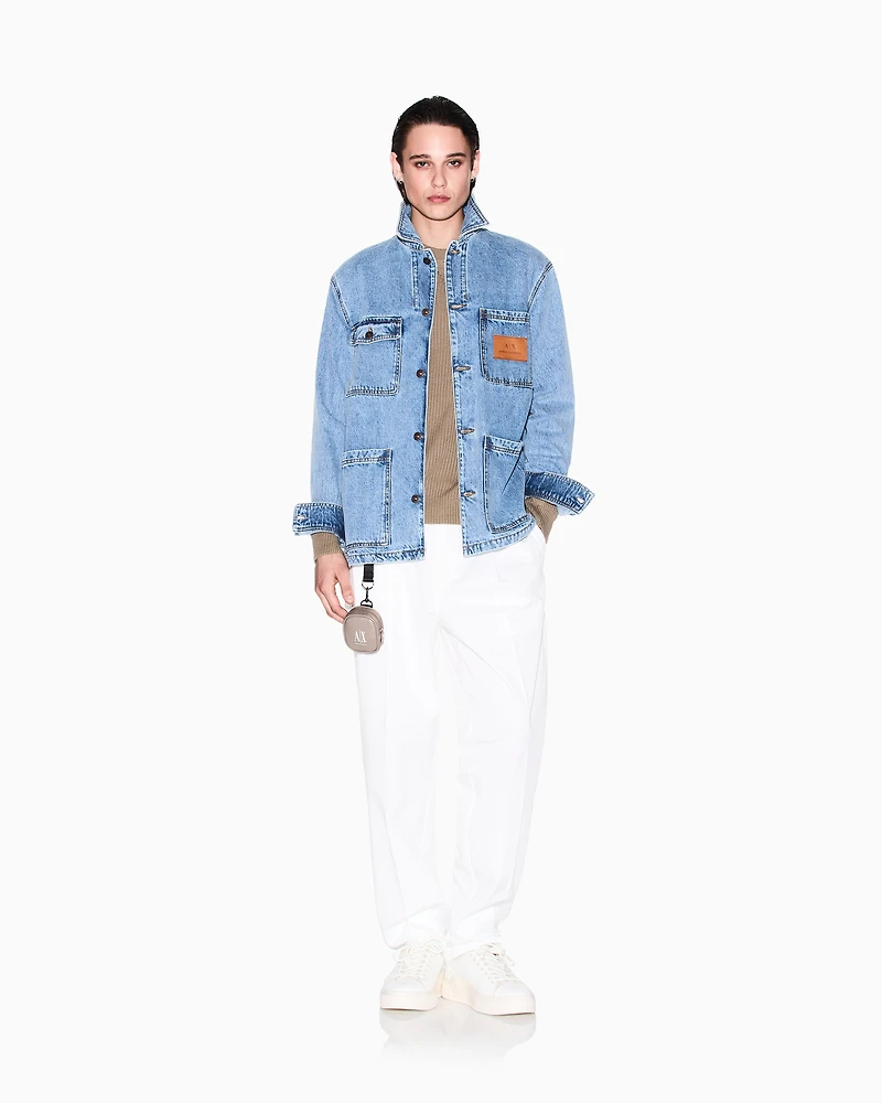 Ribbed cotton crew neck sweater