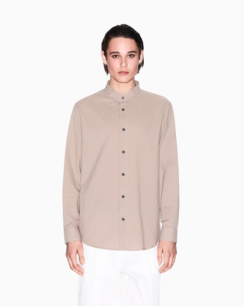 Regular fit shirt yarn dyed cotton