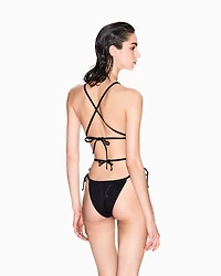 Lace-up bikini top