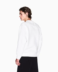 Bonded cotton crewneck sweatshirt