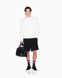 Bonded cotton crewneck sweatshirt
