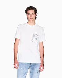 Regular fit T-shirt with patterned pocket