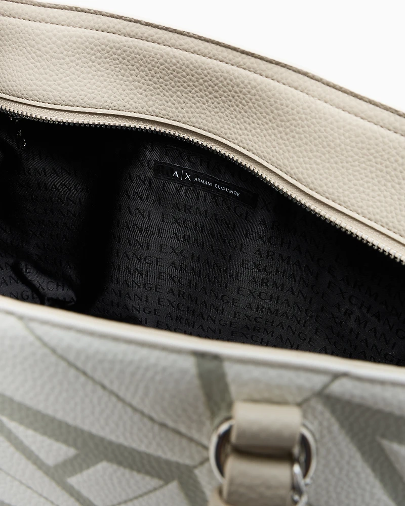 Shopper bag with allover logo