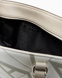 Shopper bag with allover logo
