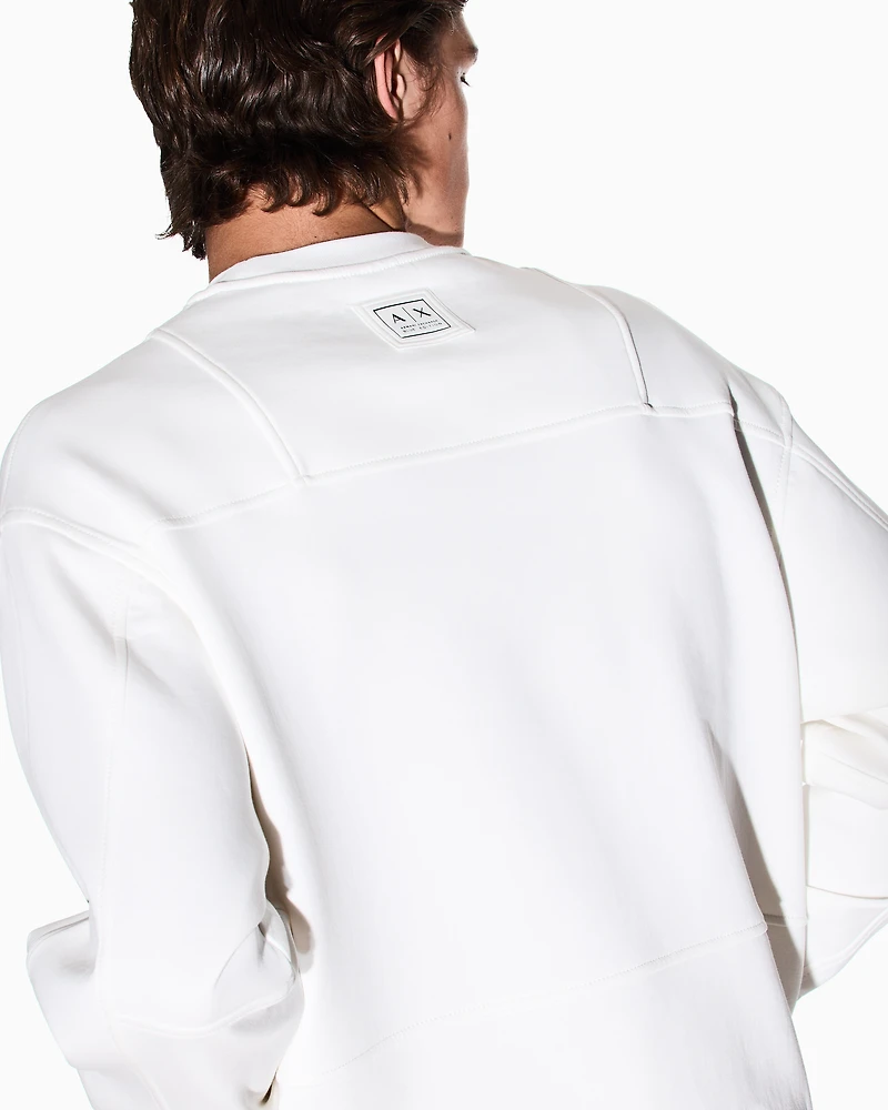 Bonded cotton crewneck sweatshirt