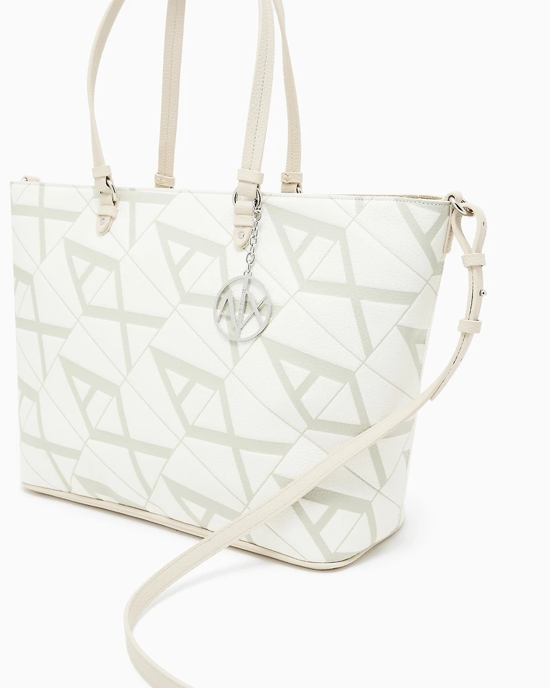 Shopper bag with allover logo