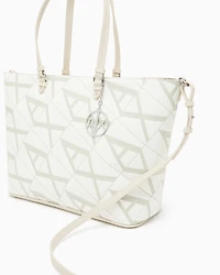 Shopper bag with allover logo