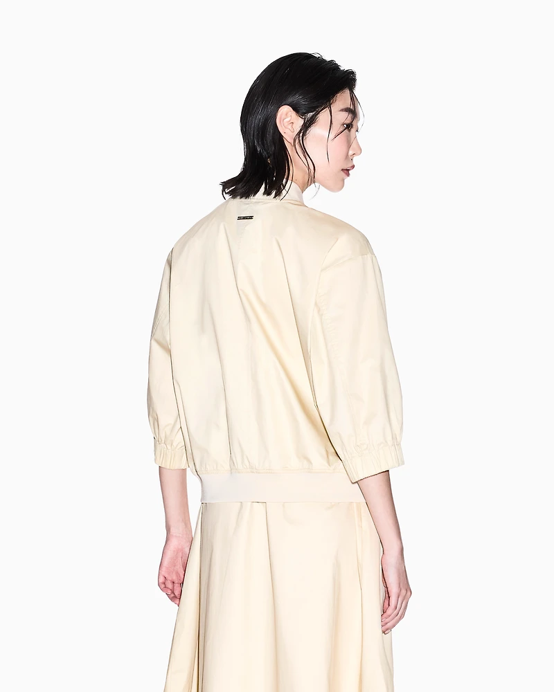 Cotton Blouson with Short Sleeves