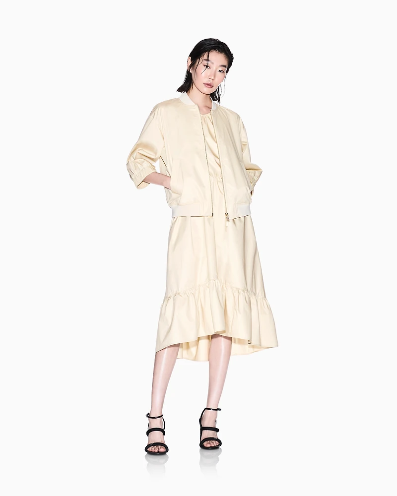 Cotton Blouson with Short Sleeves