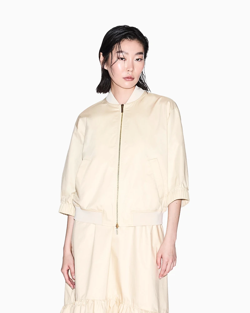 Cotton Blouson with Short Sleeves