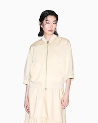 Cotton Blouson with Short Sleeves