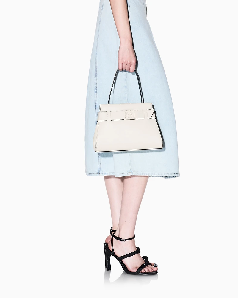 Handbag with small logo small