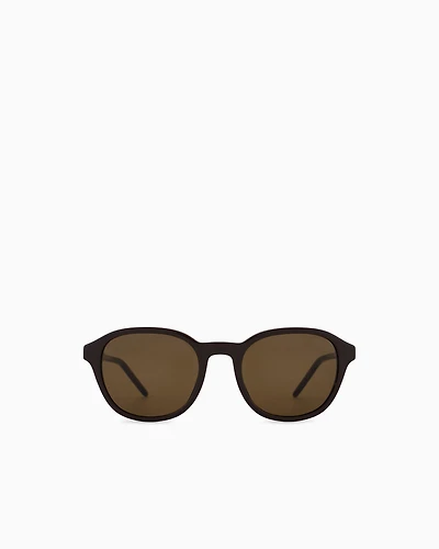 Emporio Armani - Men’s panto sunglasses, Man, Brown, Size: 51L